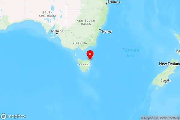 Eddystone Point,Tasmania Region Map