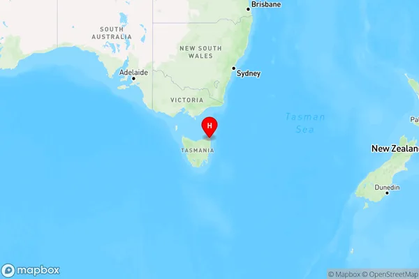 Gladstone,Tasmania Region Map