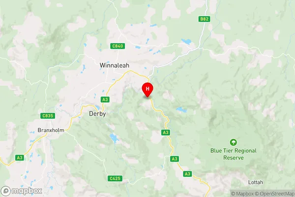 Moorina,Tasmania Area Map