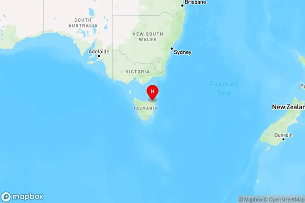 Moorina,Tasmania Region Map