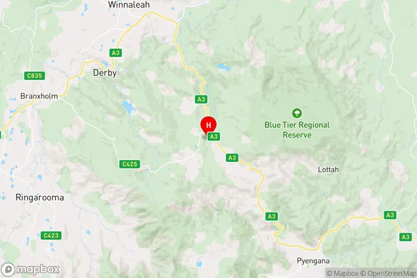 Weldborough,Tasmania Area Map