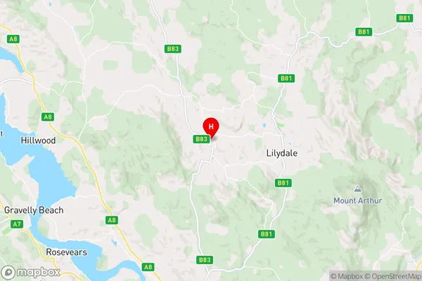 Karoola,Tasmania Area Map