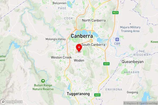 Hughes,Australian Capital Territory Area Map