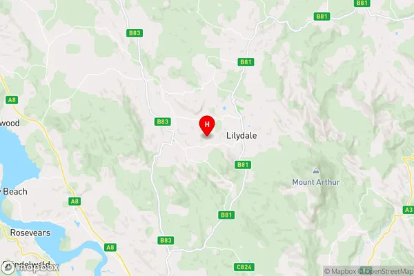 Lalla,Tasmania Area Map