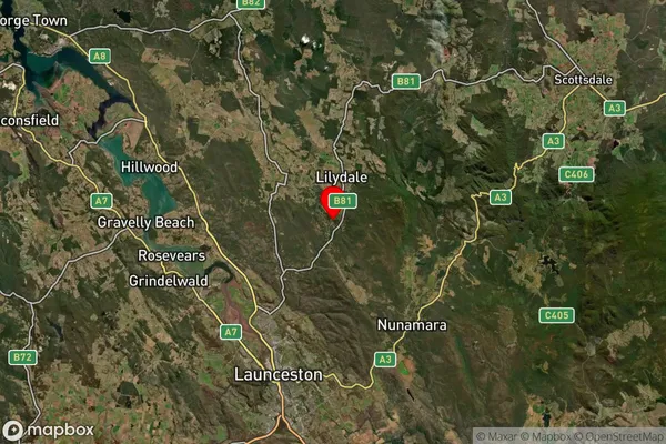 Underwood,Tasmania Satellite Map