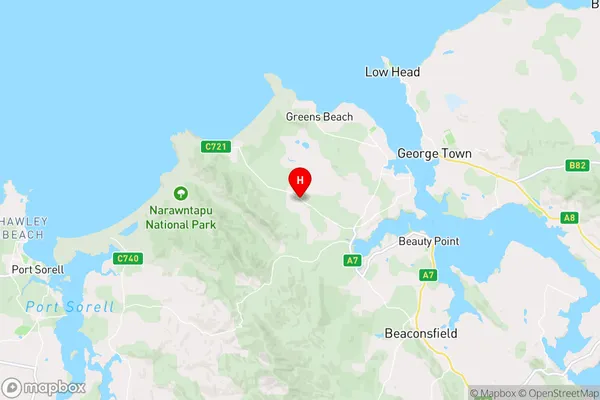 Badger Head,Tasmania Area Map