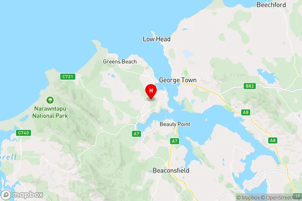 Clarence Point,Tasmania Area Map