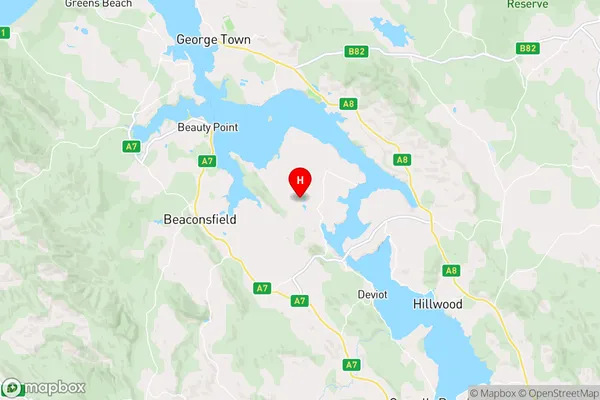 Kayena,Tasmania Area Map