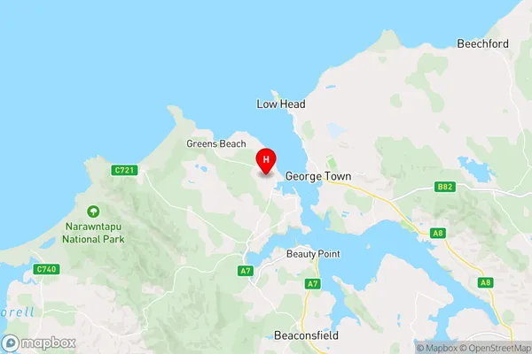 Kelso,Tasmania Area Map