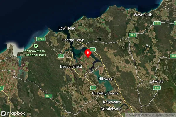 Rowella,Tasmania Satellite Map