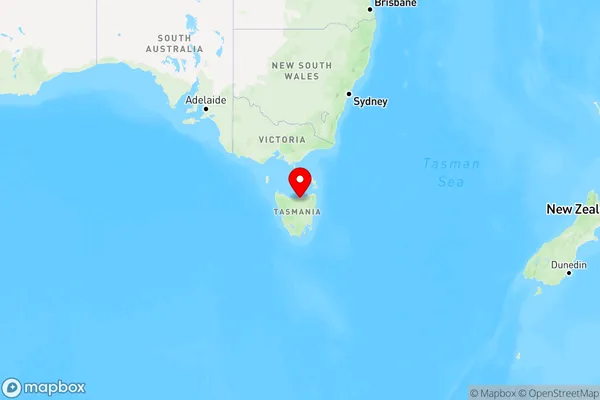 Sidmouth,Tasmania Region Map