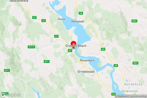 Blackwall,Tasmania Area Map