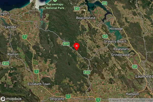 Frankford,Tasmania Satellite Map