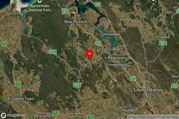 Glengarry,Tasmania Satellite Map