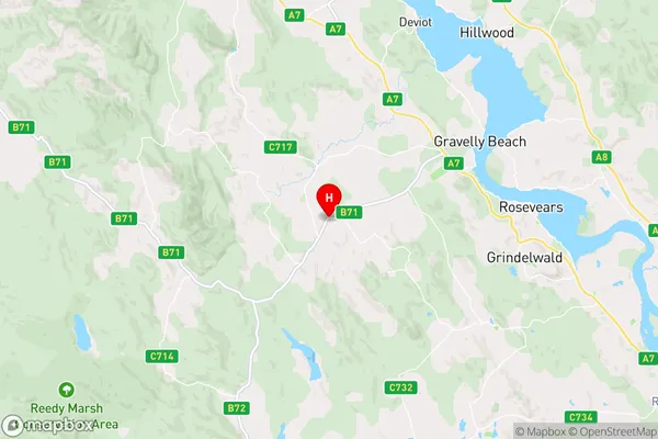 Glengarry,Tasmania Area Map