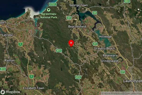 Holwell,Tasmania Satellite Map