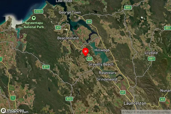 Loira,Tasmania Satellite Map