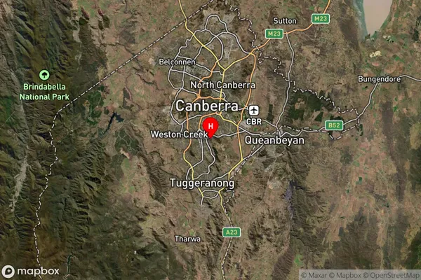 Omalley,Australian Capital Territory Satellite Map