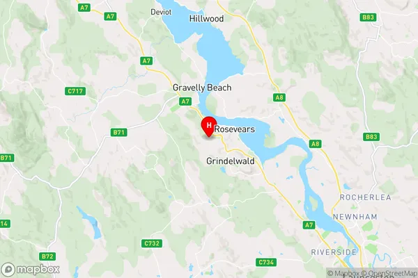 Rosevears,Tasmania Area Map