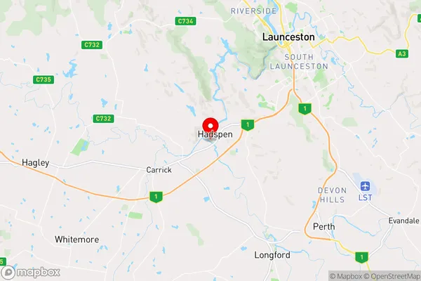 Hadspen,Tasmania Area Map