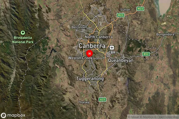 Phillip,Australian Capital Territory Satellite Map