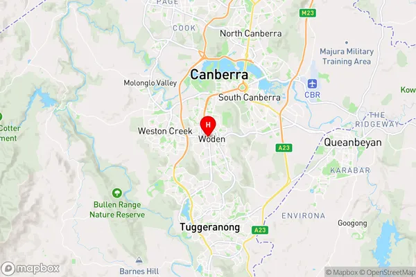 Phillip,Australian Capital Territory Area Map