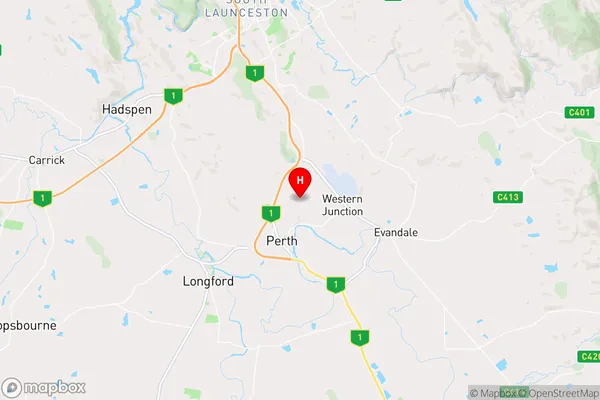 Devon Hills,Tasmania Area Map