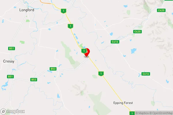 Powranna,Tasmania Area Map