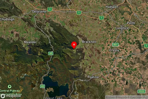 Liffey,Tasmania Satellite Map