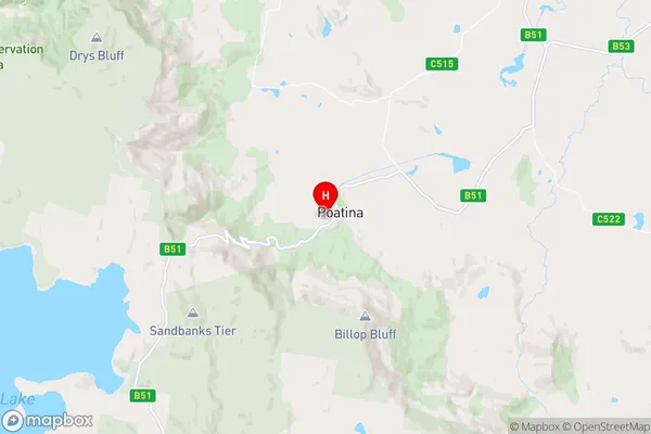 Poatina,Tasmania Area Map