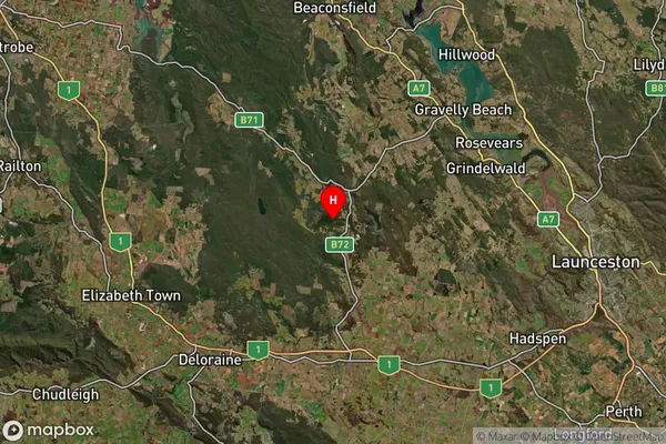 Birralee,Tasmania Satellite Map