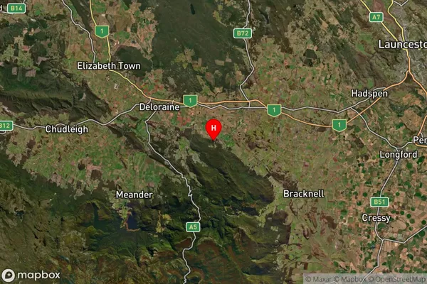 Osmaston,Tasmania Satellite Map