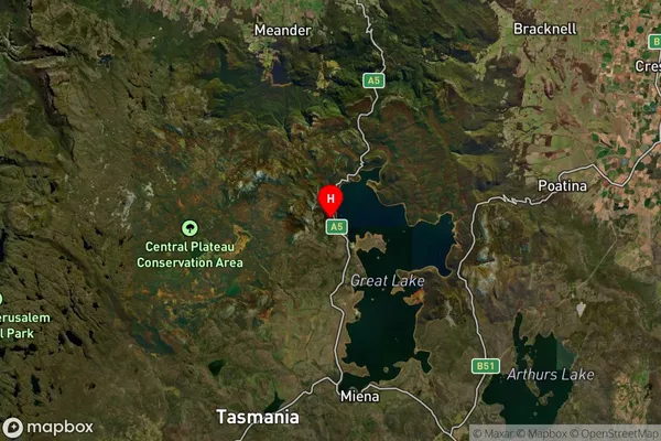 Brandum,Tasmania Satellite Map