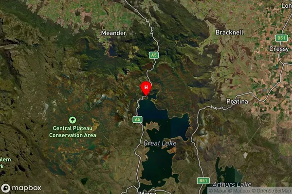 Breona,Tasmania Satellite Map