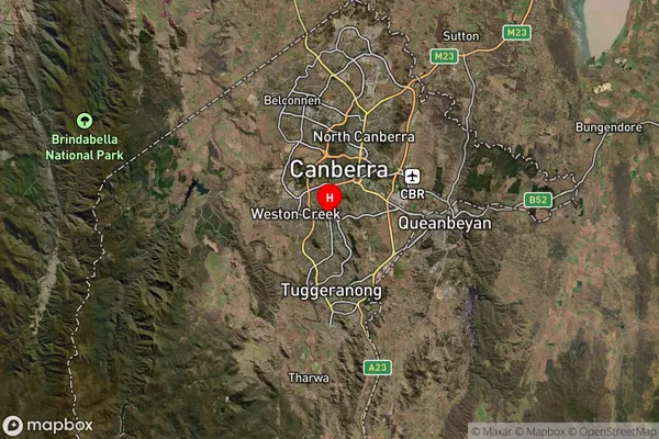 Woden,Australian Capital Territory Satellite Map