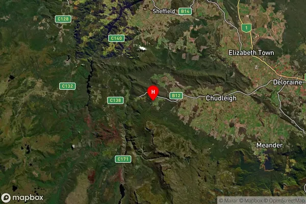 Mayberry,Tasmania Satellite Map