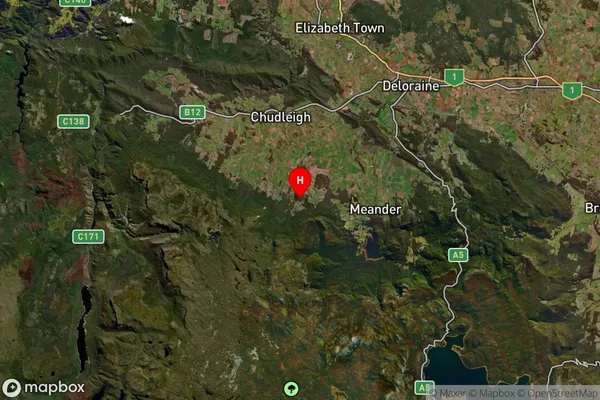 Western Creek,Tasmania Satellite Map