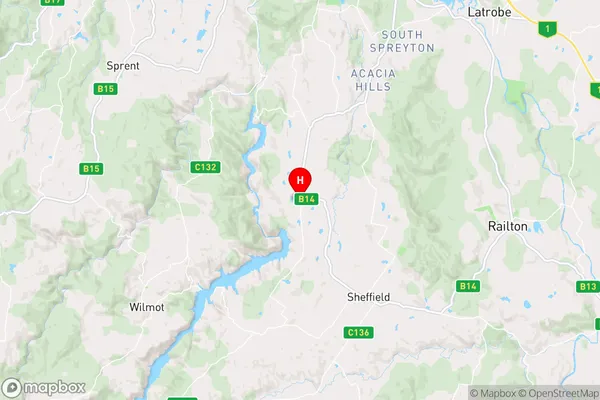 Barrington,Tasmania Area Map