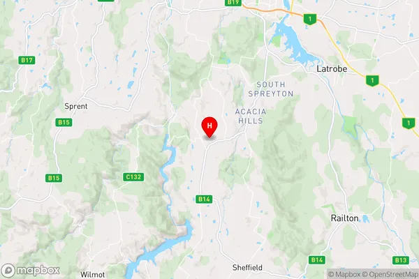 Lower Barrington,Tasmania Area Map