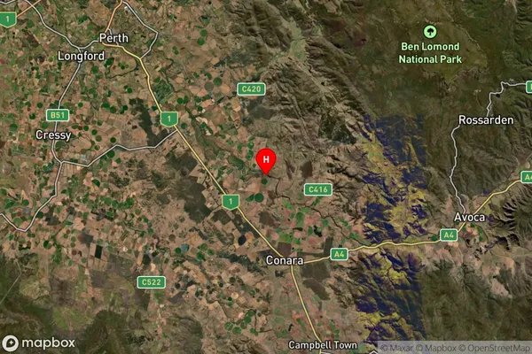 Epping Forest,Tasmania Satellite Map