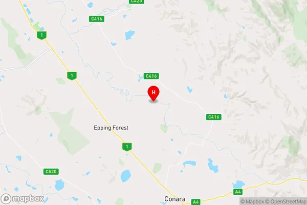 Epping Forest,Tasmania Area Map