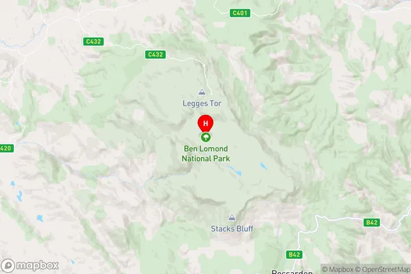 Ben Lomond,Tasmania Area Map