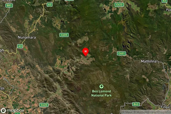 Upper Blessington,Tasmania Satellite Map