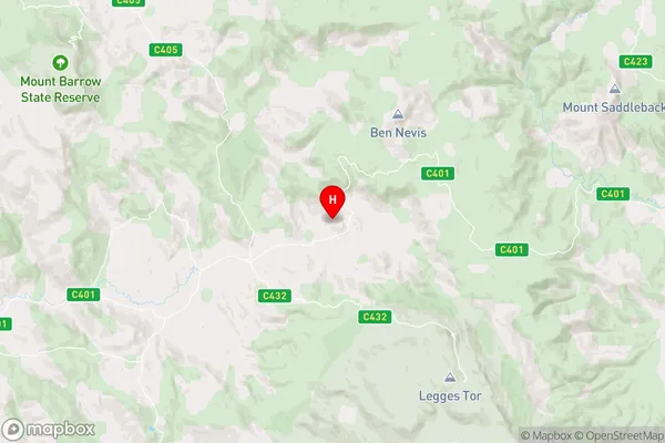 Upper Blessington,Tasmania Area Map