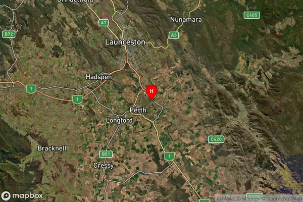 Western Junction,Tasmania Satellite Map