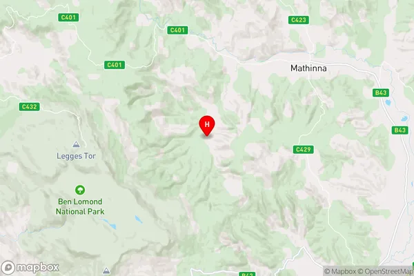 Mathinna,Tasmania Area Map