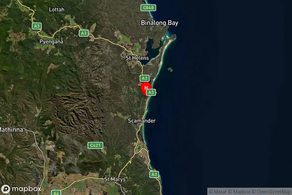 Beaumaris,Tasmania Satellite Map