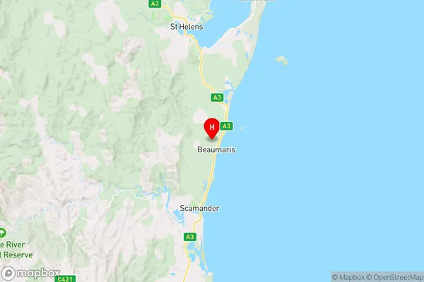 Beaumaris,Tasmania Area Map