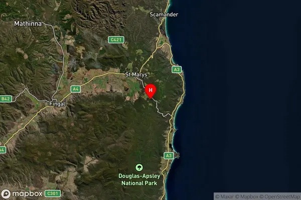 Gray,Tasmania Satellite Map