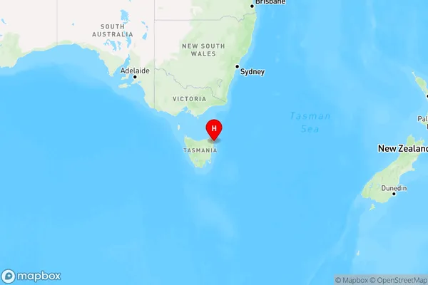 Akaroa,Tasmania Region Map